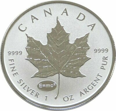 2015 Canada Maple Leaf Einstein Privy $5 Silver Reverse Proof 1oz Coin