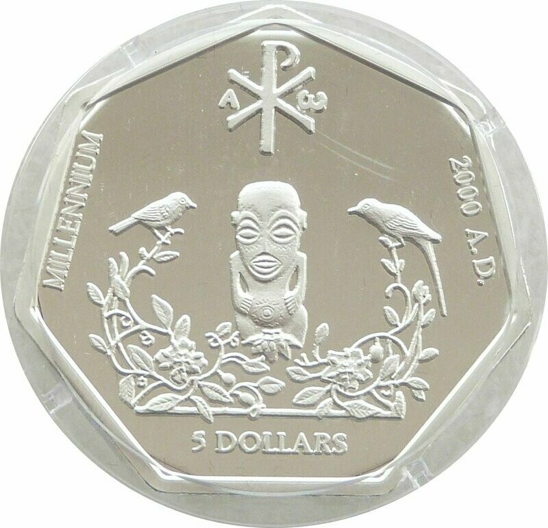 1999 Cook Islands Millennium $5 Silver Proof Coin