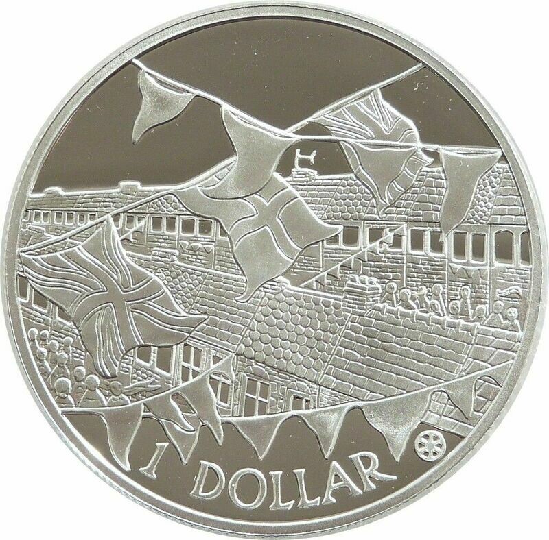 2002 Cook Islands Golden Jubilee $1 Silver Gold Proof Coin