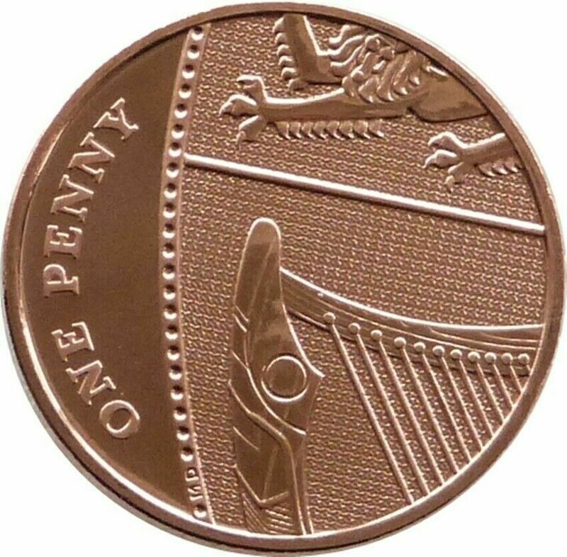 2009 Royal Shield of Arms 1p Brilliant Uncirculated Coin