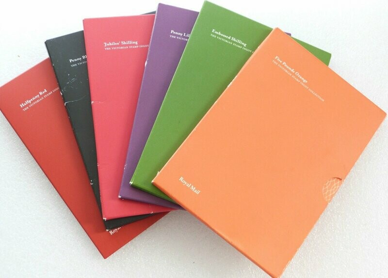 King Edward VII and King George V Silver 6 Stamp Ingot Collection Boxed - Complete Collection King Edward VII and King George V Silver 6 Stamp Ingot Collection Boxed - Complete Collection