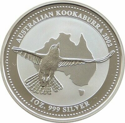 2002 Australia Kookaburra $1 Silver 1oz Coin