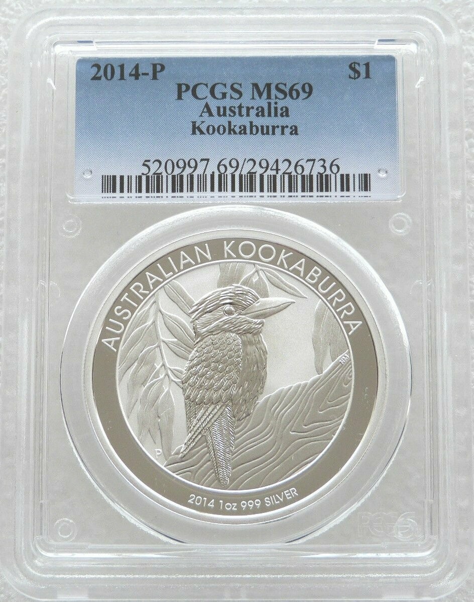 2014 Australia Kookaburra $1 Silver 1oz Coin PCGS MS69