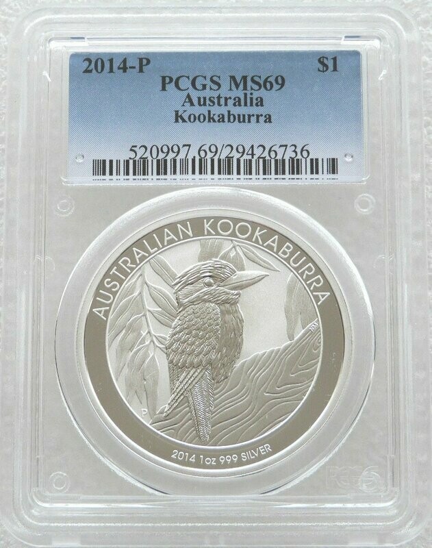 2014 Australia Kookaburra $1 Silver 1oz Coin PCGS MS69 2014 Australia Kookaburra $1 Silver 1oz Coin PCGS MS69