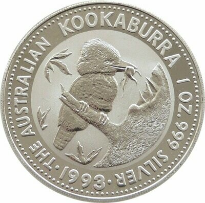 1993 Australia Kookaburra $1 Silver 1oz Coin
