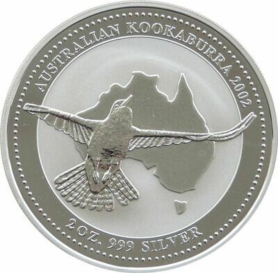 2002 Australia Kookaburra $2 Silver 2oz Coin
