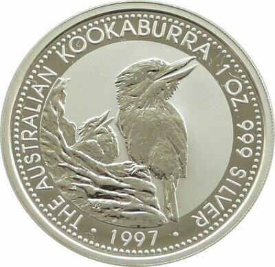 1997 Australia Kookaburra $1 Silver 1oz Coin