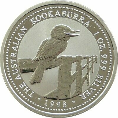 1998 Australia Kookaburra $1 Silver 1oz Coin