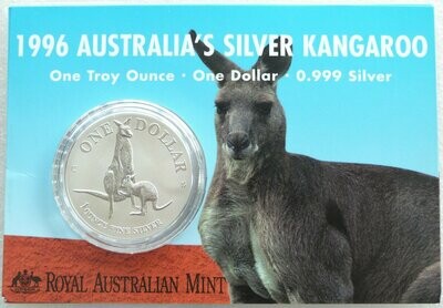 1996 Australia Kangaroo $1 Silver 1oz Coin Mint Pack