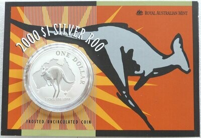 2000 Australia Kangaroo $1 Silver 1oz Coin Mint Pack