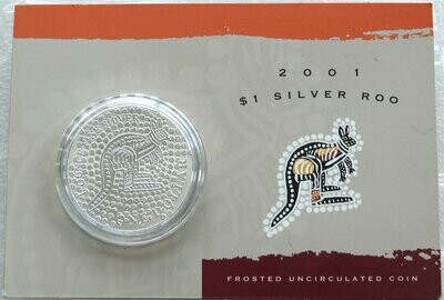2001 Australia Kangaroo $1 Silver 1oz Coin Mint Pack