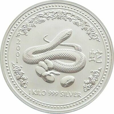2001 Australia Lunar Snake $30 Silver Kilo Coin
