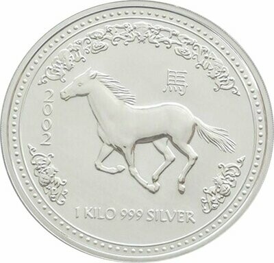 2002 Australia Lunar Horse $30 Silver Kilo Coin