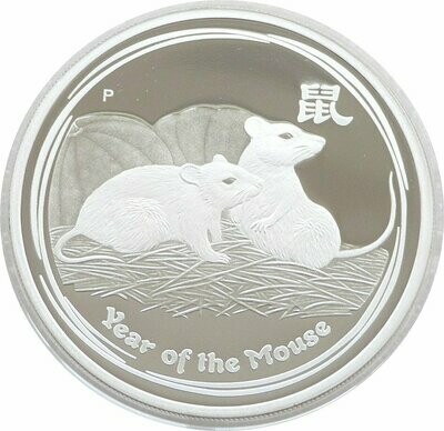 2008-P Australia Lunar Mouse $2 Silver Proof 2oz Coin