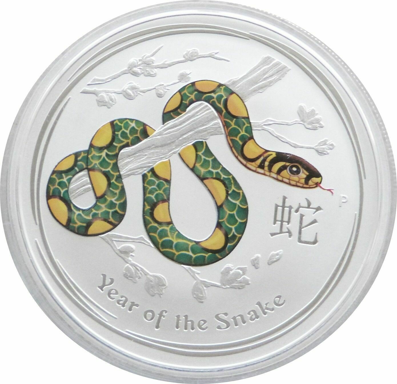 2013-P Australia Lunar Snake Colour $2 Silver 2oz Coin