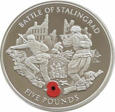 2004 Gibraltar Route to Victory Battle of Stalingrad £5 Silver Proof Coin