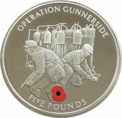 2004 Gibraltar Route to Victory Operation Gunnerside £5 Silver Proof Coin