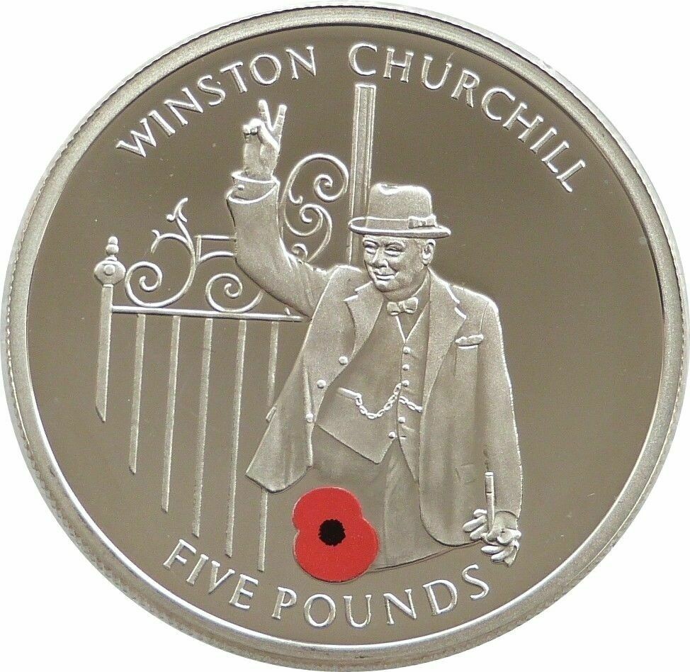 2004 Gibraltar Route to Victory Winston Churchill £5 Silver Proof Coin