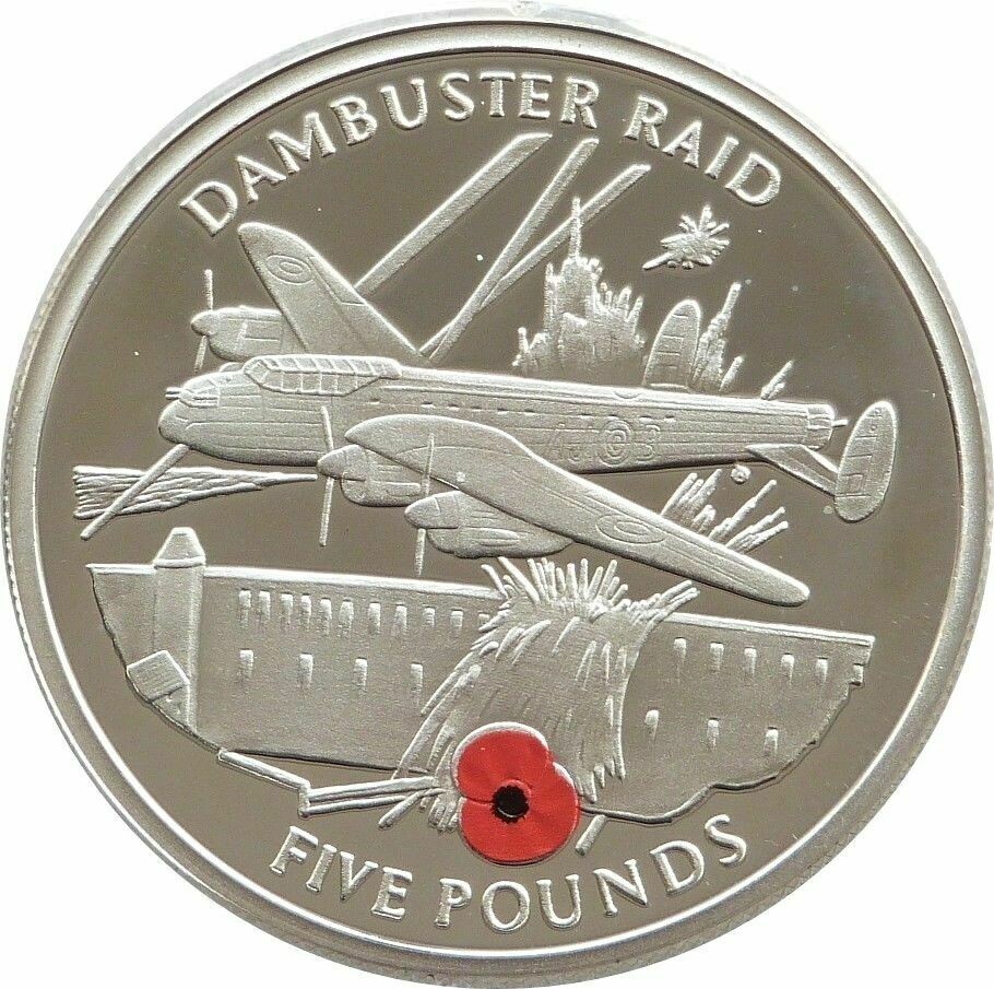 2005 Gibraltar Route to Victory Dambuster Raid £5 Silver Proof Coin