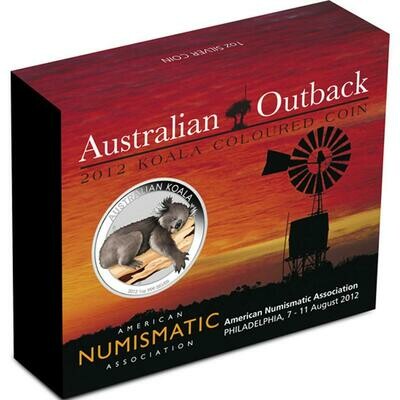 2012 Australia Outback Koala Colour $1 Silver 1oz Coin Box Coa
