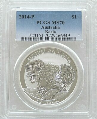 2014 Australia Koala $1 Silver 1oz Coin PCGS MS70