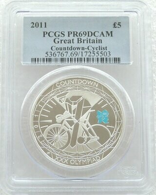 2011 London Olympic Games Countdown £5 Silver Proof Coin PCGS PR69 DCAM
