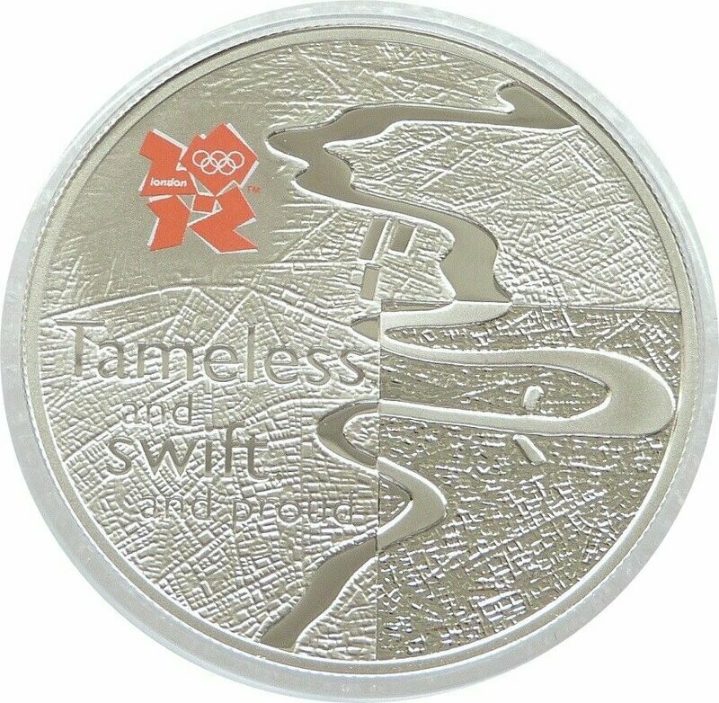 2010 London Olympic Games River Thames £5 Silver Proof Coin
