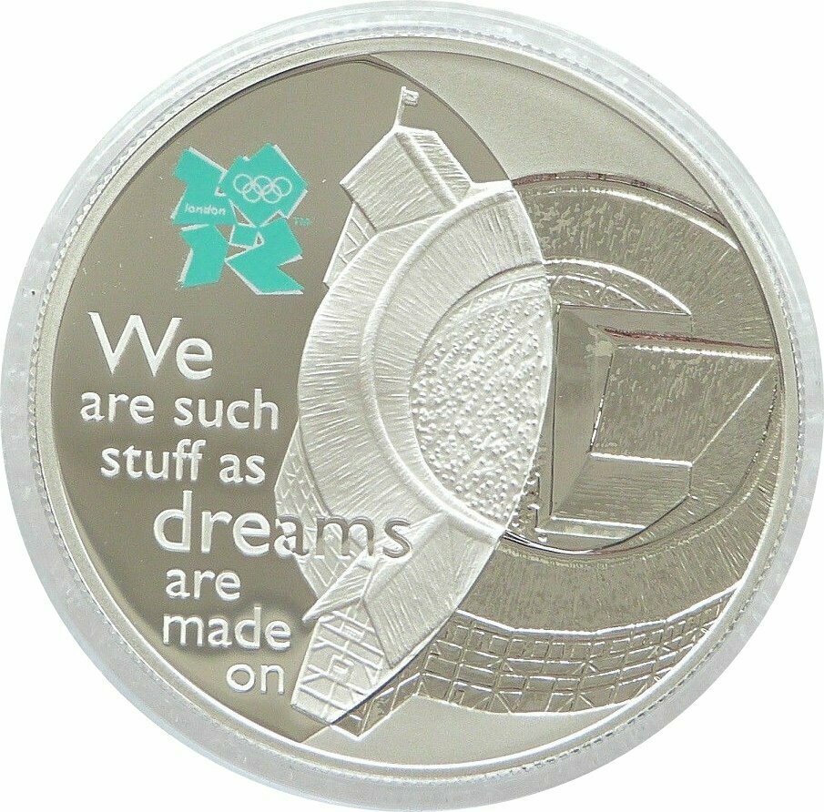 2009 London Olympic Games Globe Theatre £5 Silver Proof Coin