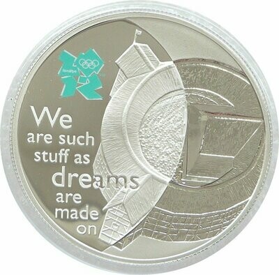 2009 London Olympic Games Globe Theatre £5 Silver Proof Coin