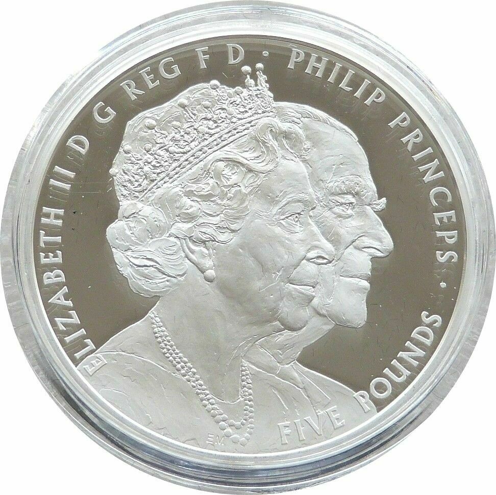 2017 Platinum Wedding £5 Silver Proof Coin Box Coa