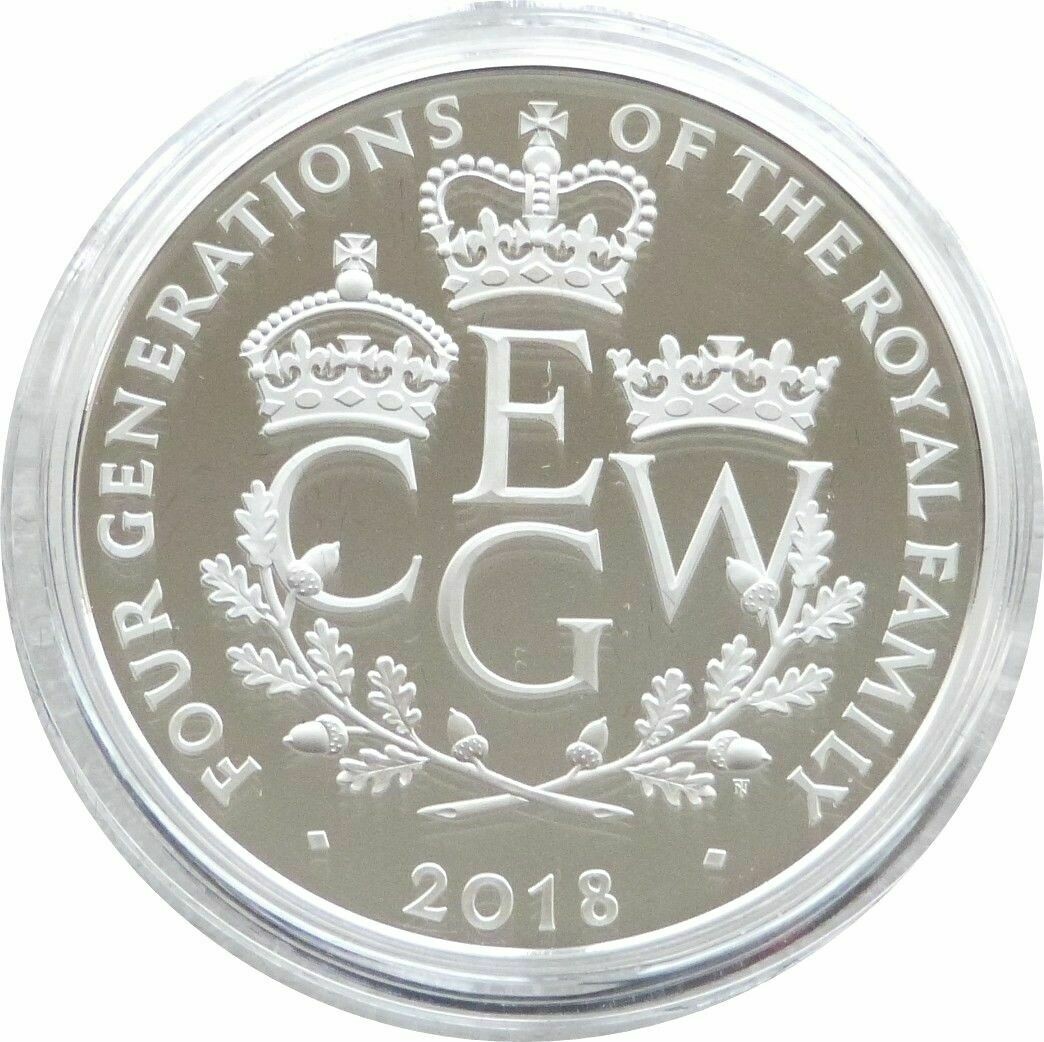 2018 Four Generations of Royalty £5 Silver Proof Coin Box Coa