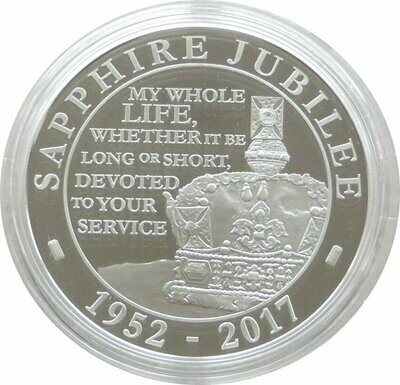 2017 Sapphire Jubilee £5 Silver Proof Coin Box Coa