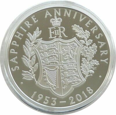2018 Sapphire Coronation £5 Silver Proof Coin Box Coa