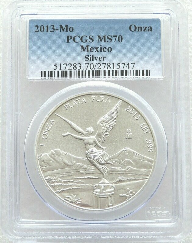 2013 Mexico Libertad Angel Silver 1oz Coin PCGS MS70