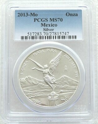 2013 Mexico Libertad Angel Silver 1oz Coin PCGS MS70