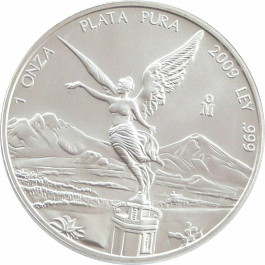 2009 Mexico Libertad Angel Silver 1oz Coin