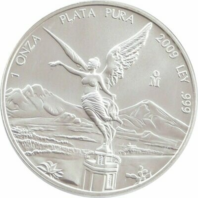 2009 Mexico Libertad Angel Silver 1oz Coin