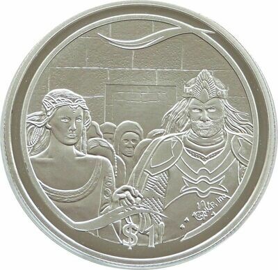 2003 New Zealand Lord of the Rings Aragorns Coronation $1 Silver Proof Coin