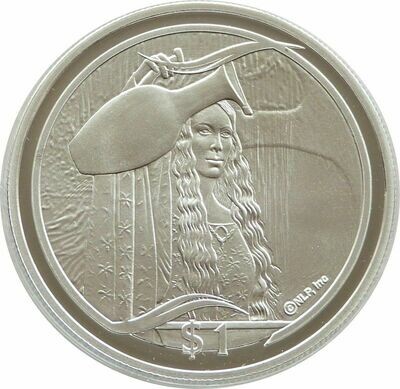 2003 New Zealand Lord of the Rings Mirror of Galadriel $1 Silver Proof Coin