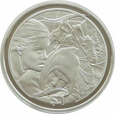 2003 New Zealand Lord of the Rings Flight to Ford $1 Silver Proof Coin