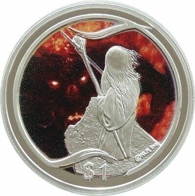 2003 New Zealand Lord of the Rings Saruman $1 Silver Proof Coin