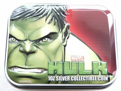 2014 Niue Marvel The Avengers Hulk $2 Silver Proof 1oz Coin Box Coa