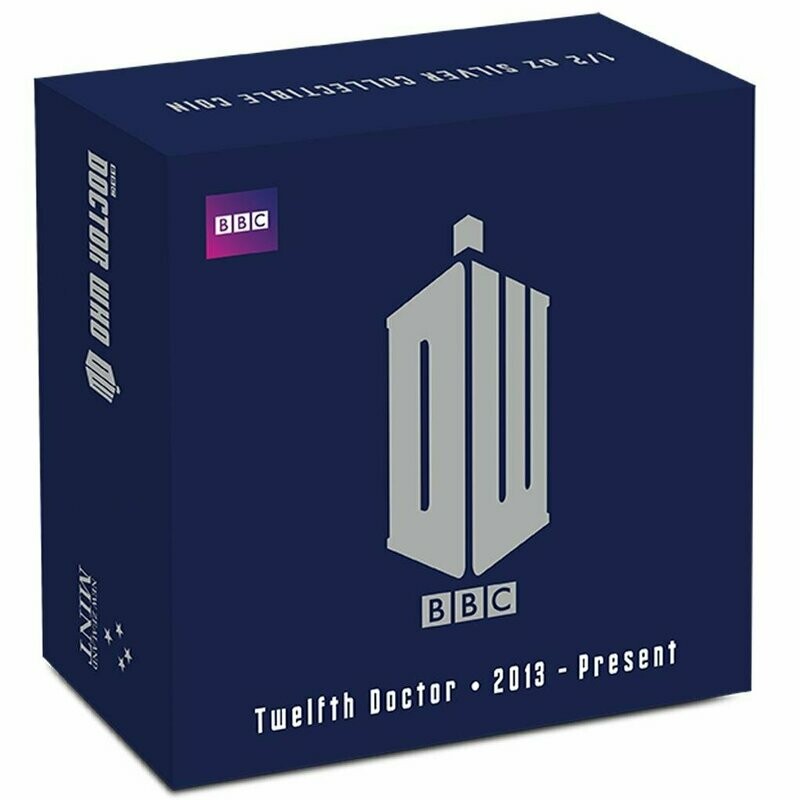 2015 Niue Doctor Who Twelfth Doctor $1 Silver Proof 1/2oz Coin Box Coa