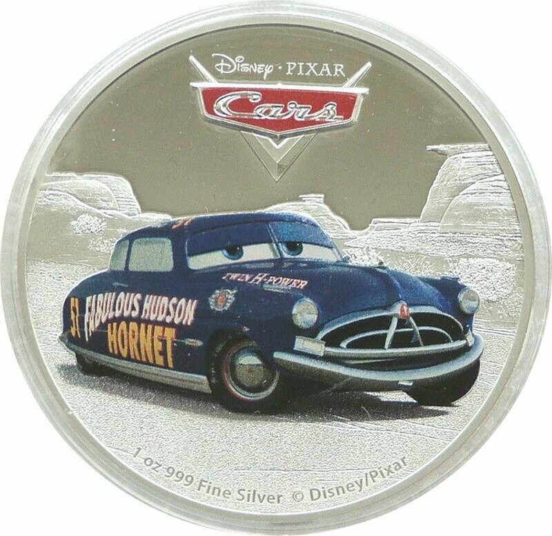 2017 Niue Disney Pixar Cars Doc Hudson $2 Silver Proof 1oz Coin Box Coa