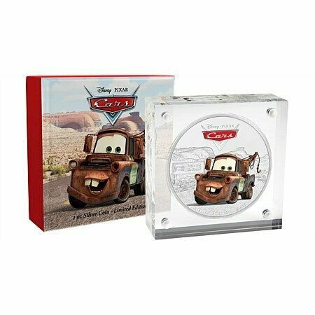 2017 Niue Disney Pixar Cars Tow Mater $2 Silver Proof 1oz Coin Box Coa 2017 Niue Disney Pixar Cars Tow Mater $2 Silver Proof 1oz Coin Box Coa