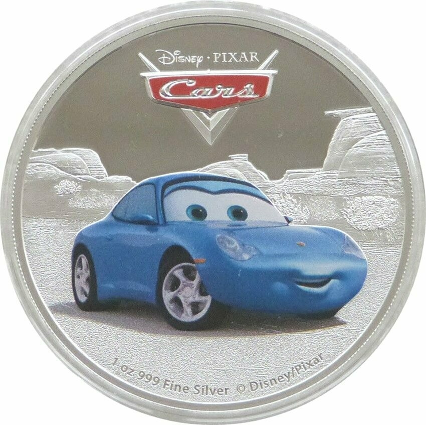 2017 Niue Disney Pixar Cars Sally $2 Silver Proof 1oz Coin Box Coa