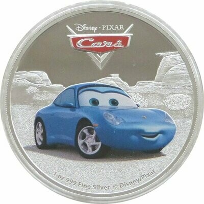 2017 Niue Disney Pixar Cars Sally $2 Silver Proof 1oz Coin Box Coa
