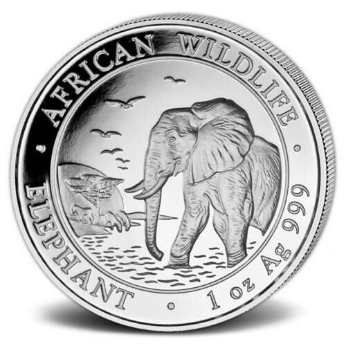 2010 Somalia Elephant 100 Shillings Silver 1oz Coin