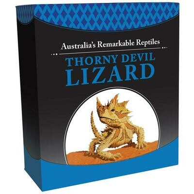 2014 Tuvalu Thorny Devil Lizard $1 Silver Proof 1oz Coin Box Coa