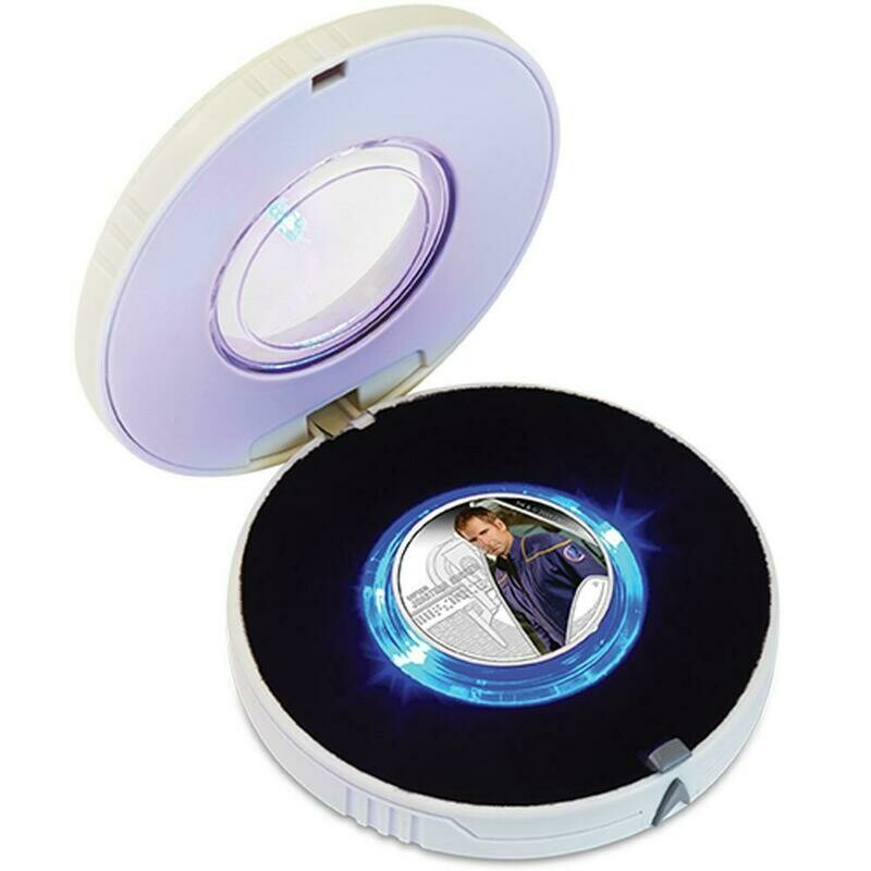 2015 Tuvalu Star Trek Captain Archer $1 Silver Proof 1oz Coin Box Coa